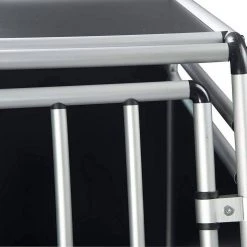 EUGAD Tiertransportbox, Hundetransportbox Alu Hundebox Reisebox Autobox für Husky Samojede Weimaraner Labrador Golden Retriever 90 x 65 x 69 cm XXL Schwarz Grau -TischStuhl Verkäufe 00944911 0562 5104 a7bd 3e7c84fd33a2