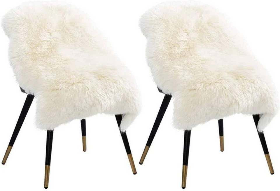 Teppich, EUGAD, 2er-Set Öko Lammfell echtes Longhair Fell L (90-99)x60cm Weiß 1 Teppich, EUGAD, 2er-Set Öko Lammfell echtes Longhair Fell L (90-99)x60cm Weiß