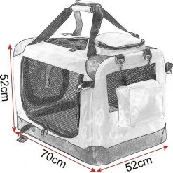 EUGAD Tiertransporttasche, Hundebox faltbar Hundetransportbox Auto Transportbox Reisebox Katzenbox Grau 44 EUGAD Tiertransporttasche, Hundebox faltbar Hundetransportbox Auto Transportbox Reisebox Katzenbox Grau -TischStuhl Verkäufe 0218a5d2 541a 580d be73 ef25a478604f