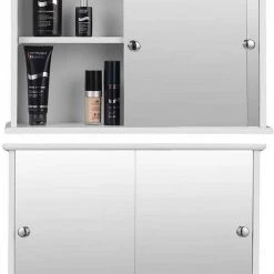 EUGAD Spiegelschrank Hängeschrank Badschrank mit Ablage aus Holz 56 x 36 x 14 cm weiß -TischStuhl Verkäufe 026fe921 ec3c 577a ac94 db467a3b8843