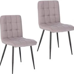 EUGAD Esszimmerstuhl (2 Stück), Küchenstuhl Polsterstuhl, mit Rückenlehne, Metallbeine, Sitzfläche aus Leinen, Dunkelgrau Dunkelgrau | Dunkelgrau, Hellgrau | Hellgrau -TischStuhl Verkäufe 03603dfe 74ef 49d7 b270 95ed20686685