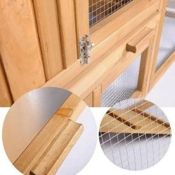 EUGAD Tierhaus »0034HT«, Hasenstall Kaninchenstall Kleintierstall, mit Treppe Wetterfest Doppelstöckig, Hellbraun -TischStuhl Verkäufe 03d9abaf 45e7 5b1c 8727 7789702408a7