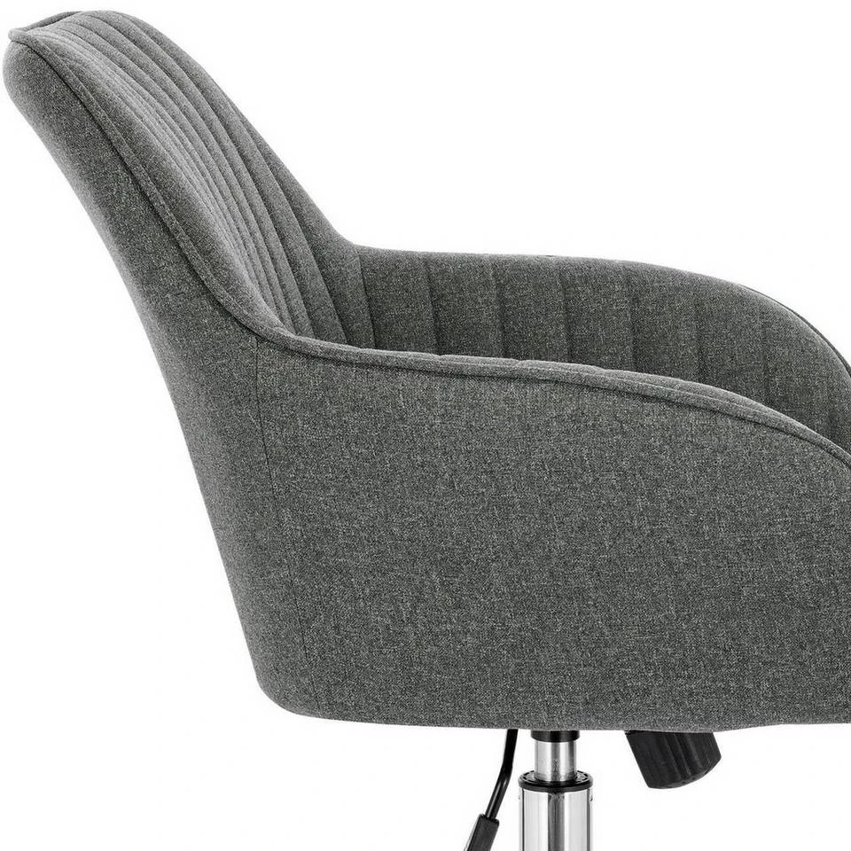 EUGAD Schreibtischstuhl, Bürostuhl Bürohocker Rollhocker aus Leinen Hellgrau Duneklgrau 14 EUGAD Schreibtischstuhl, Bürostuhl Bürohocker Rollhocker aus Leinen Hellgrau Duneklgrau – Bild 14