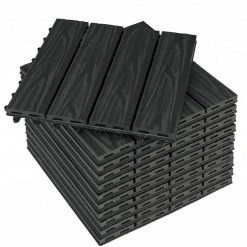 EUGAD WPC-Fliesen, 11 Stück WPC Terrassenfliesen 30x30cm Holzstruktur Anthrazit Coffee, Dunkelgrau, Hellgrau -TischStuhl Verkäufe 054d8b4a 87b0 5011 b7c1 61a7fbf62a11