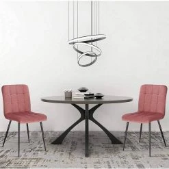 EUGAD Esszimmerstuhl (2 Stück), Polsterstuhl Wohnzimmerstuhl Samtstuhl Sessel mit Rückenlehne, Metallbeine, Sitzfläche aus Samt, Dunkelgrün Blau, Creme, Dunkelgrau, Dunkelgr&uuml;n, Hellgrau, Rosa -TischStuhl Verkäufe 0589843d 04ed 507b a913 c85e39ce94a6