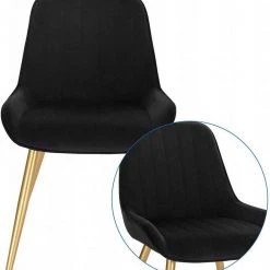 EUGAD Esszimmerstuhl, 4 Stücke Retro Küchenstuhl Sitzfläche aus Samt mit Metallbeine Dunkelgrün Bordeaux, Dunkelgrau, Dunkelgr&uuml;n, Hellgrau, Rosa, Schwarz -TischStuhl Verkäufe 058cc9a2 7f45 5dea afd5 51e4efde8ee0