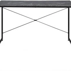 EUGAD Schreibtisch, mit Bücherregal 120x60x70 cm Schwarz Marmor Holz Vintage -TischStuhl Verkäufe 08522383 4826 5437 b3b3 4ce9c1380143