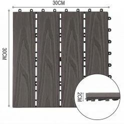 EUGAD WPC-Fliesen, 22 Stück WPC Terrassenfliesen 30x30cm Holzstruktur Coffee Anthrazit, Dunkelgrau, Hellgrau -TischStuhl Verkäufe 08705ea5 3891 59f7 b322 3532d6f22248