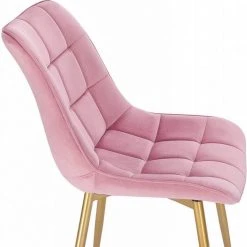 EUGAD Esszimmerstuhl, 6er-Set Küchenstühle Wohnzimmerstuhl mit Rückenlehne, Samt Sitzfläche, Gold Beine Schwarz Dunkelgrün, Grau, Rosa -TischStuhl Verkäufe 097d59b7 90e9 5d34 91d9 8077d6070a4c