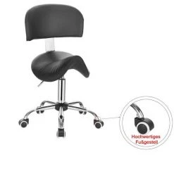 EUGAD Arbeitshocker (1er-Set), Sattelhocker mit Rückenlehne gepolstert höhenverstellbar aus Kunstleder Schwarz Grau, Wei&szlig; -TischStuhl Verkäufe 099ba316 70cd 5b92 be71 69a83df16740