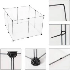 EUGAD Freigehege, Freigehege für Kaninchen Hasen Meerschweinchen Welpenauslauf DIY 8 Platten Transparent 102 x 102 x 70 cm 11 EUGAD Freigehege, Freigehege für Kaninchen Hasen Meerschweinchen Welpenauslauf DIY 8 Platten Transparent 102 x 102 x 70 cm -TischStuhl Verkäufe 0a993bf0 6e9a 5da0 b728 845188dfede9