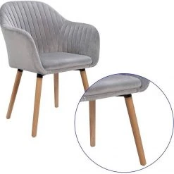 EUGAD Polsterstuhl (2 Stück), Küchenstühle aus Samt mit Arm-Rücklehne -TischStuhl Verkäufe 0ac64bd0 8d83 53c8 89eb ea5f2df27fd6