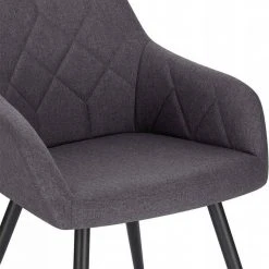 EUGAD Esszimmerstuhl, Polsterstuhl Leinen,mit Armlehnen Metallbeinen Dunkelgrau, Hellgrau -TischStuhl Verkäufe 0b451897 0cf8 51c6 b9e4 cd40d265bb33