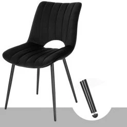 EUGAD Esszimmerstuhl (2 Stück), Küchenstuhl, Polsterstuhl, Wohnzimmerstuhl ohne Armlehne, Metallbeine, Samt, Dunkelgrau Hellgrau, Schwarz -TischStuhl Verkäufe 0d23c91e 02d3 4142 a057 c73d40da7dfe