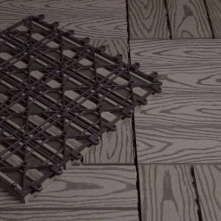 EUGAD WPC-Fliesen, WPC Fliesen Klickfliesen in Holzoptik 11 Stücke für 1m² Grau Anthrazit, Braun, Coffee, Hellgrau -TischStuhl Verkäufe 0d791c44 1e95 50eb ae60 76c6e2c90ca0