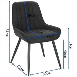EUGAD Esszimmerstuhl, Polsterstuhl 2er-Set,Sitzfläche aus Stoffbezug Anthrazit, Dunkelbraun, Dunkelgrau -TischStuhl Verkäufe 0eb743de 094e 5812 a5ab 26593d921e76