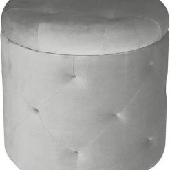 EUGAD Sitzhocker, Sitztruhe mit Stauraum, Sitz rund mit Deckel, Samt, ca.27L, Rosa Dunkelgrau, Hellgrau -TischStuhl Verkäufe 0f0b186d 30b4 586f bfc2 74f0ba7c53e6