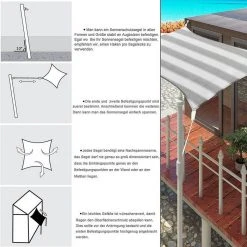 EUGAD Sonnensegel »0192ZYF«, Sonnenschutz HDPE Wasserdurchlässig UV-Schutz -TischStuhl Verkäufe 0ffbd6f0 a7cd 59fa b30e 7be478278b86