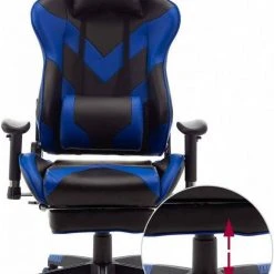 EUGAD Gaming Chair, Bürostuhl, Gaming Stuhl, Kunstleder, mit einstellbaren Armlehnen Rot Blau, Schwarz, Wei&szlig; -TischStuhl Verkäufe 10a4e2c5 7a46 56ef 99de 3427dc087352