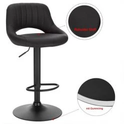 EUGAD Barhocker (2 St), 2er-Set 360° drehbar stufenlos höhenverstellbar mit Rückenlehne aus Kunstleder und Stahl Dunkelbraun Anthrazit, Grau -TischStuhl Verkäufe 111015fa 3801 5a42 98b0 614f8333ebcf