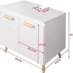 EUGAD Waschbeckenunterschrank Badschrank Unterschrank mit 2 Türe Weiß Grau, Schwarz, Wei&szlig; -TischStuhl Verkäufe 11b3dd9e 5f47 5f14 b675 987c54a978a4