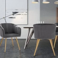 EUGAD Esszimmerstuhl, 2er-Set Esszimmerstuhl Polsterstuhl aus Samt Dunkelgrün Dunkelgrau, Dunkelgr&uuml;n, Rosa, Schwarz -TischStuhl Verkäufe 11b8c933 23c1 4586 9916 5915c0f9ac11