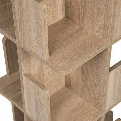 EUGAD Bücherregal, Raumteiler Standregal 360° frei drehbar, mit 4 Ebenen, MDF, Natur -TischStuhl Verkäufe 12836bac 7787 5b4a 8d05 70fe9f29e257
