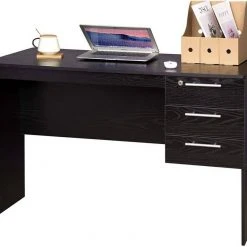 EUGAD Schreibtisch, Computertisch Bürotisch mit 3 Schubladen und Schloss Holz Schwarz 9 EUGAD Schreibtisch, Computertisch Bürotisch mit 3 Schubladen und Schloss Holz Schwarz -TischStuhl Verkäufe 12d4643f b266 526b 9994 36ab2f37842c