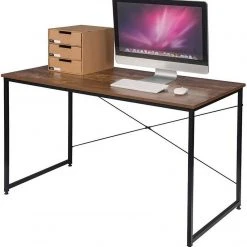 EUGAD Schreibtisch, mit Bücherregal 120x60x70 cm Schwarz Marmor Holz Vintage -TischStuhl Verkäufe 13868237 591e 5b29 8841 9088c5539625