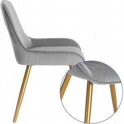 EUGAD Esszimmerstuhl (2 Stück), Küchenstuhl Wohnzimmerstuhl Sitzfläche aus Samt mit Metallbeine,Stuhl für Esszimmer Wohnzimmer Küche, Hellgrau Bordeaux, Dunkelgrau, Dunkelgr&uuml;n, Rosa -TischStuhl Verkäufe 15641e2e 68b3 55a3 bc89 882d21c92112