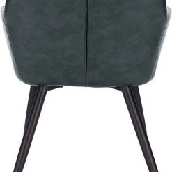 EUGAD Esszimmerstuhl, aus Kunstleder mit Armlehnen und Rückenlehne Gestell aus Metall Schwarz Braun, Dunkelbraun, Dunkelgrau -TischStuhl Verkäufe 15951b4e a523 5b61 9591 503f43e2a335