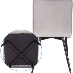 EUGAD Esszimmerstuhl (4 Stück), Polsterstuhl Wohnzimmerstuhl Samtstuhl Sessel mit Rückenlehne, Metallbeine, Sitzfläche aus Samt, Blau Creme, Dunkelgrau, Hellgrau, Rosa -TischStuhl Verkäufe 15bbdce2 7472 4f93 b923 48e6c9df8d1d