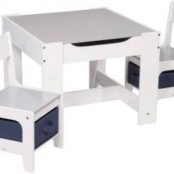 EUGAD Kindersitzgruppe, (3-tlg), 1 Kindertisch und 2 Stühle mit Stauraum, Maltisch für Kinder Kindermöbel Set, Tischplatte abnehmbar Weiß -TischStuhl Verkäufe 16318b91 05be 4d97 9563 a14fe1c97fcb