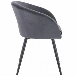 EUGAD Esszimmerstuhl, mit Armlehne, Retro Design, Samt, Metall Dunkelgrau Hellgrau, Schwarz -TischStuhl Verkäufe 16e2e858 89dc 5d02 a866 523d119e2e6b