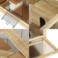 EUGAD Kleintierkäfig, Hamsterkäfig Holz Groß Mäusekäfig Nagerkäfig Nagervilla Dreistöckig 62x50x86cm -TischStuhl Verkäufe 1717d96e 0c9e 5caa 8a5e 19fd64a5e83b