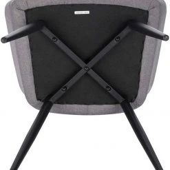 EUGAD Esszimmerstuhl (1 Stück), Wohnzimmerstuhl aus Leinen Polsterstuhl mit Armlehnen und Rückenlehne schwarze Gestell aus Metall Hellgrau Dunkelgrau -TischStuhl Verkäufe 18f27499 98c6 4412 8dc9 3bf0d15ba720