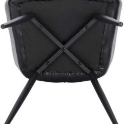 EUGAD Esszimmerstuhl, aus Kunstleder mit Armlehnen und Rückenlehne Gestell aus Metall Schwarz Braun, Dunkelbraun, Dunkelgrau -TischStuhl Verkäufe 1a8ccb50 ea1b 5999 9aa6 02737844611c