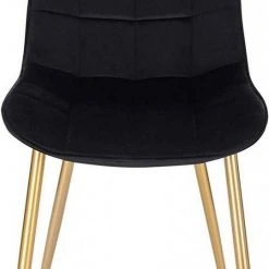 EUGAD Esszimmerstuhl, 4er-Set Küchenstühle Wohnzimmerstuhl mit Rückenlehne, Samt Sitzfläche, Gold Beine Grau Dunkelgr&uuml;n, Rosa, Schwarz -TischStuhl Verkäufe 1b880c91 b13f 5848 8d02 56899eb70aec