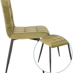 EUGAD Esszimmerstuhl (2 Stück), Polsterstuhl Wohnzimmerstuhl Samtstuhl Sessel mit Rückenlehne, Metallbeine, Sitzfläche aus Samt, Dunkelgrün Blau, Creme, Dunkelgrau, Dunkelgr&uuml;n, Hellgrau, Rosa -TischStuhl Verkäufe 1c0d82ba 25ac 51f9 8d49 d82abc43ced0