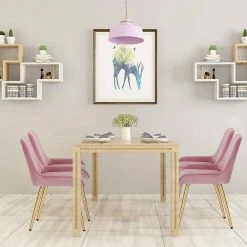 EUGAD Esszimmerstuhl (2 Stück), Küchenstuhl Wohnzimmerstuhl Sitzfläche aus Samt mit Metallbeine,Stuhl für Esszimmer Wohnzimmer Küche, Hellgrau Bordeaux, Dunkelgrau, Dunkelgr&uuml;n, Rosa -TischStuhl Verkäufe 1cc7d9ec 064c 4da0 867d 38d7ca5f289a