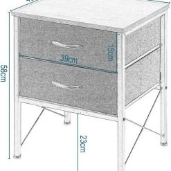 EUGAD Nachttisch (1-St), mit 2 Schubladen Couchtisch Beistelltisch für Wohnzimmer Nachtkommode Nachtschrank für Schlafzimmer industrieller Stil -TischStuhl Verkäufe 1d63a19e f5d4 4322 97e1 283dec858998