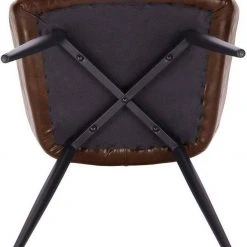 EUGAD Esszimmerstuhl, aus Kunstleder mit Armlehnen und Rückenlehne Gestell aus Metall Schwarz Braun, Dunkelbraun, Dunkelgrau -TischStuhl Verkäufe 1ef525f9 f0c2 538b bbd0 98a7c2c49ae6
