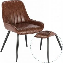 EUGAD Esszimmerstuhl, 2 Stücke Esszimmerstuhl Küchenstuhl Kunstleder Braun, Dunkelbraun, Dunkelgrün, Grau, Schwarz -TischStuhl Verkäufe 1fb3b178 da3f 5d36 b70e 673644a56e8c