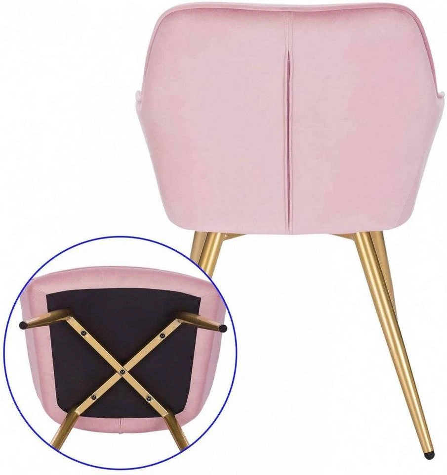 EUGAD Polsterstuhl (Set, 1 Stück), Esszimmerstuhl Küchenstuhl Samt, mit goldener Metallbeinen Blau, Bordeaux, Dunkelgrau, Dunkelgrün, Hellgrau, Rosa, Schwarz 46 EUGAD Polsterstuhl (Set, 1 Stück), Esszimmerstuhl Küchenstuhl Samt, mit goldener Metallbeinen Blau, Bordeaux, Dunkelgrau, Dunkelgrün, Hellgrau, Rosa, Schwarz – Bild 46