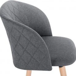 EUGAD Esszimmerstuhl (1 Stück), Küchenstuhl Wohnzimmerstuhl Polsterstuhl, Retro Design, gepolsterte Sitzfläche aus Leinen, Massivholz, Dunkelgrau -TischStuhl Verkäufe 2077dd76 7a1b 5fab 8bb6 2bb683b5af59