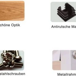 EUGAD Schreibtisch, Computertisch Esstisch Holz Stahl 80x60x70 cm Holz Vintage+schwarz Hell Eiche+schwarz, Hell Eiche+wei&szlig;, Marmor+schwarz -TischStuhl Verkäufe 22de650f 5305 55fd a448 f7951658b284