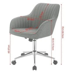 EUGAD Schreibtischstuhl, Bürostuhl Bürohocker Rollhocker aus Leinen Hellgrau Duneklgrau 23 EUGAD Schreibtischstuhl, Bürostuhl Bürohocker Rollhocker aus Leinen Hellgrau Duneklgrau -TischStuhl Verkäufe 239ad41a 99bd 5309 84ab 004aa0087d5c