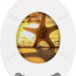 EUGAD WC-Sitz (1-St), Toilettensitz, WC Sitz mit Absenkautomatik, MDF, Holz, Softclose Scharnier Gr&uuml;ne Bl&auml;tter, Holzfarbe, Lilie, Seestern, Seestern Am Strand, Seestern Sonnenuntergang, Stone, &lrm;Lila Blume und Stones -TischStuhl Verkäufe 24a00c0a 681b 4acf bef5 a3dda464579e