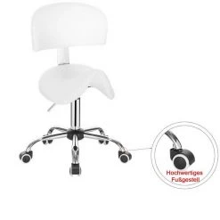 EUGAD Arbeitshocker (1er-Set), Sattelhocker mit Rückenlehne gepolstert höhenverstellbar aus Kunstleder Schwarz Grau, Wei&szlig; -TischStuhl Verkäufe 24fcabdf 2e1f 5318 a432 74f8dc6f3692