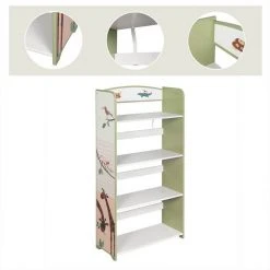 EUGAD Bücherregal, 1-tlg., Kinderregal, Bücher-Organizer mit 4 Ablagen, Zoomotive im Kinderzimmer aus MDF, Grün -TischStuhl Verkäufe 25f2c322 c64b 437a 9056 5f2286319929